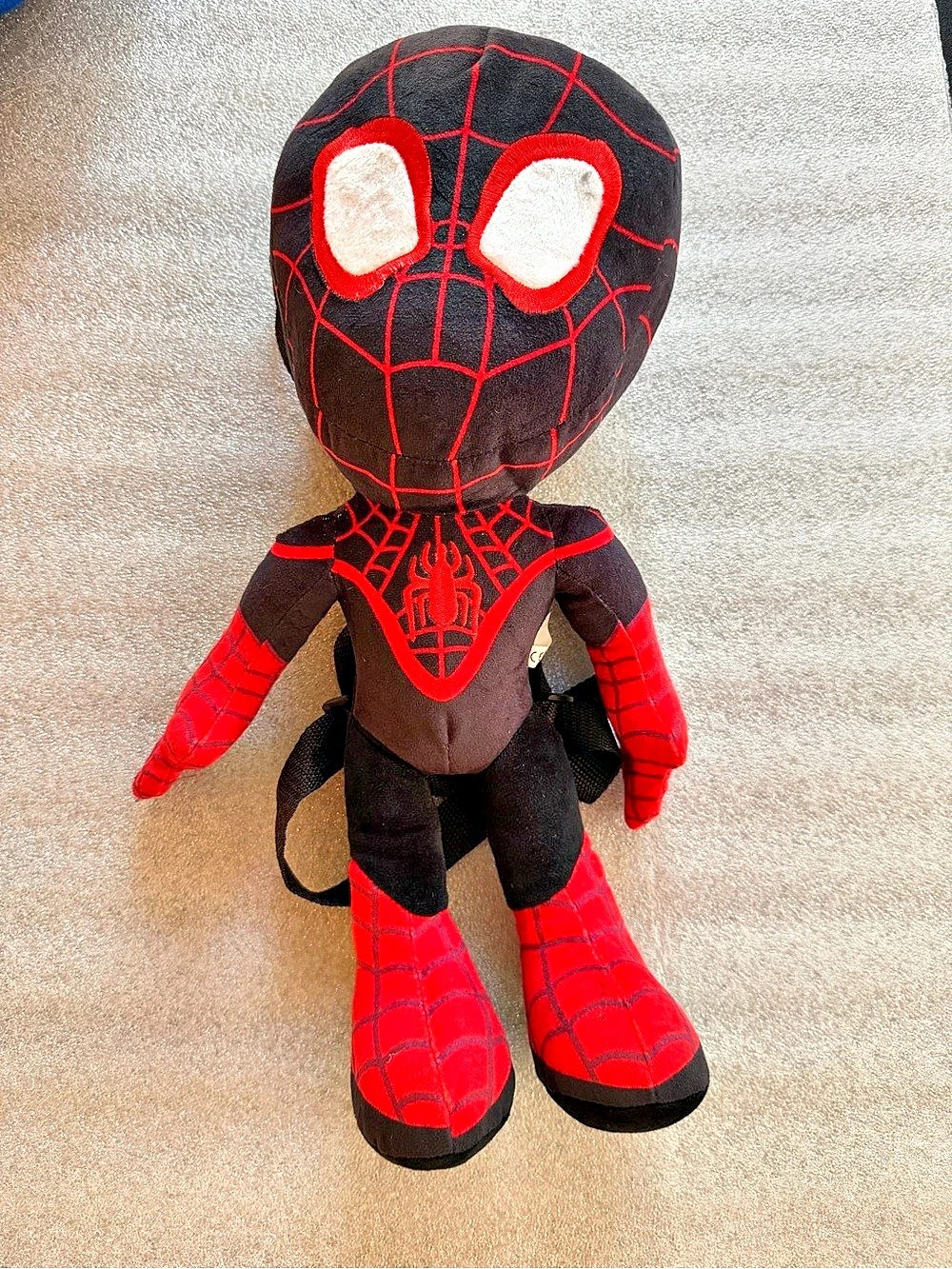 Marvel Spider-Man Plush Backpack Black & Red